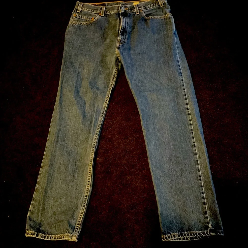 Vintage Sz 36 x 30 Men’s Levis 505 Regular Fit Jeans Medium Blue Y2K 90s - Picture 1 of 8